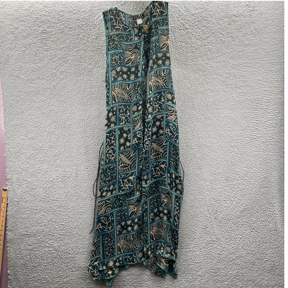 Womens Maxi Dress One Size Boho Artsy Patchwork Eclectic Flowy Festival Casual